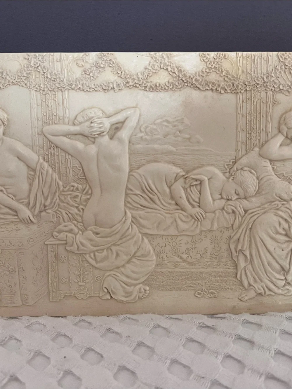 Classic Ivory Relief Wall Plaque - Home Wall Decor